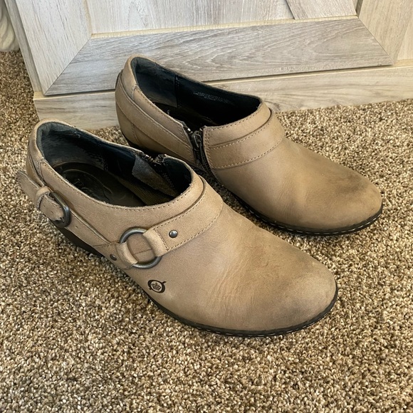 Born Women's Zowy Slip On Grey Leather Size 8 - Picture 3 of 12